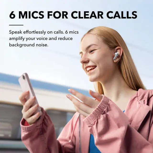Alt view image 6 of 7 - Soundcore by Anker Liberty 4 NC Noise Cancelling Earbuds, 98.5% Noise Reduction, Adaptive Noise Cancelling to Ears and Environment, Hi-Res Sound, 50H Battery, Wireless Charging, Bluetooth 5.3