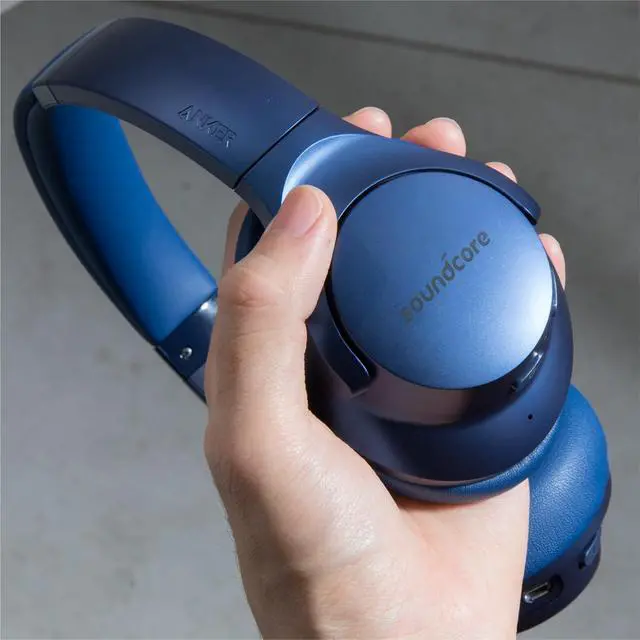 Alt view image 7 of 7 - Anker Life Q20 Hybrid Active Noise Cancelling Headphones, Wireless Over Ear Bluetooth Headphones, 60H Playtime, Hi-Res Audio, Deep Bass, Foam Ear Cups, Travel, Office, USB-C Charging