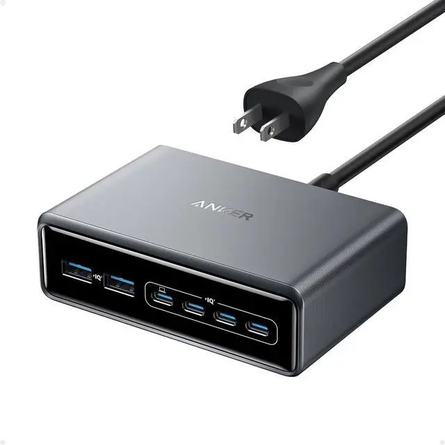 Main image of Prime Charging Station, 200W 6-Port GaN Desktop Charger, Fast Charging USB C Charger for Multiple Devices, Compatible with iPhone, Galaxy, MacBook, Dell and More