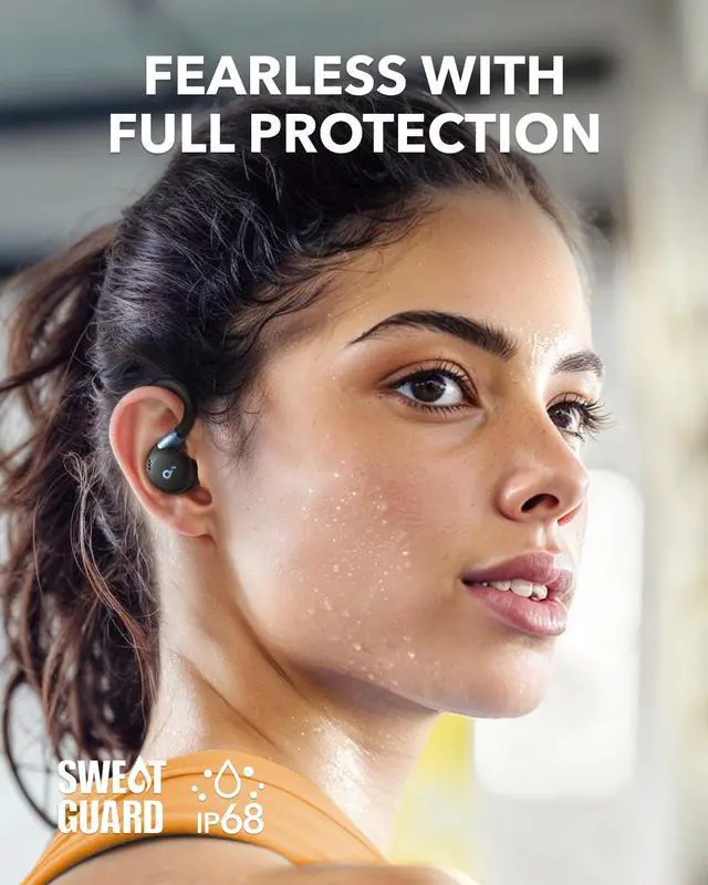 Alt view image 6 of 6 - Soundcore Sport X20 by Anker, True-Wireless Workout Earbuds, Rotatable and Extendable Ear Hooks, Noise Cancelling, Deep Bass, IP68 Waterproof, Sweatproof, Dustproof, 48H Play, Sport Earbuds for Gym