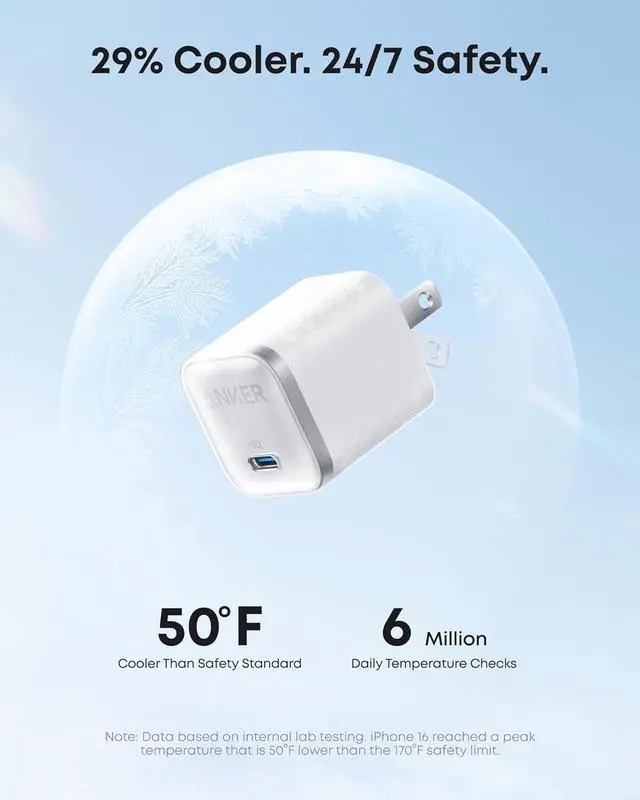 Alt view image 4 of 7 - iPhone Charger Fast Charging, 45W Type C Charger with 6 FT Fast Charging Cable, Compact and Foldable Plug USB C Charger Block for iPhone 17 Series, MacBook, Pixel 9, iPad and More