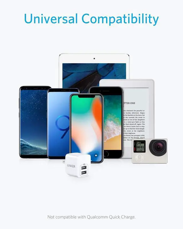 Alt view image 6 of 7 - 2-Pack Dual Port 12W USB A Charger Block with Foldable Plug, Charging Box Brick, Cube for iPhone 16 15 14 13 12 Pro Max, Galaxy S22 S21 Note 20