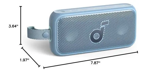 Alt view image 7 of 7 - Motion 300 by Anker, Bluetooth Speaker, Wireless Hi-Res Portable Speaker, IPX7 Waterproof, BassUp, Bluetooth 5.3, 30W Stereo Sound, 13H Playtime for Home, Shower, Outdoor, and Travel - Blue
