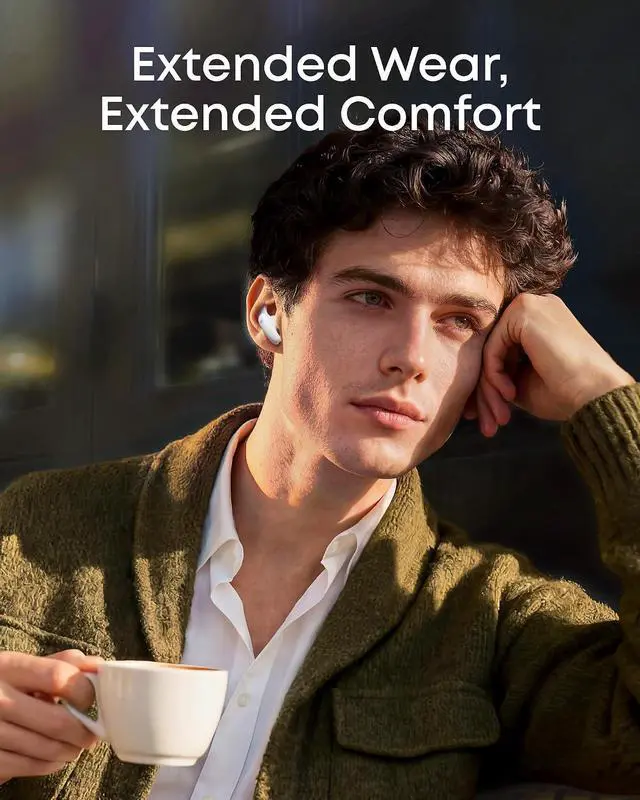 Alt view image 3 of 7 - Soundcore Liberty Buds by Anker Wireless Earbuds with Adaptive ANC | Semi-in-ear design with removable ear fins, fast charging, translation support, and up to 30 hours of playtime.