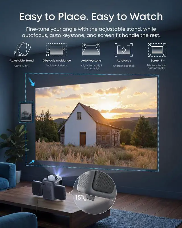 Alt view image 7 of 7 - Nebula P1i Portable Projector with WiFi and Bluetooth by soundcore, Flippable Design,1080P FHD, 4K Support, 380 ANSI Lumens, Auto Focus/Keystone, All-Glass Lens, Built-in Speaker