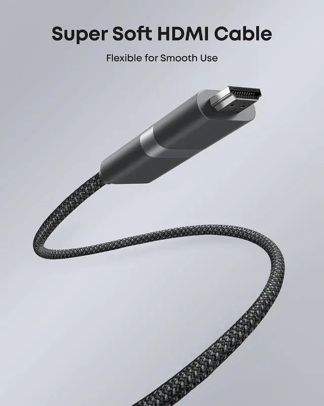 Alt view image 6 of 7 - Nano USB C to HDMI Cable Adapter with 140W PD Fast Charging Port, 4K@60Hz,Sustainable with Advanced Shielding, Thunderbolt 5/4/3 Compatible, for MacBook, iPhone, HD TV (6FT,Black)