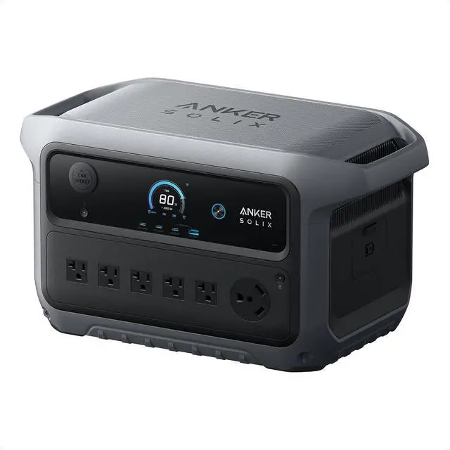 Main image of SOLIX C2000 Gen 2 Portable Power Station, 2,400W (Peak 4,000W) Solar Generator, Full Charge in 58 Min, 2048wh LiFePO4 Battery for Home Backup, Power Outages, and Camping (Optional Solar Panel)