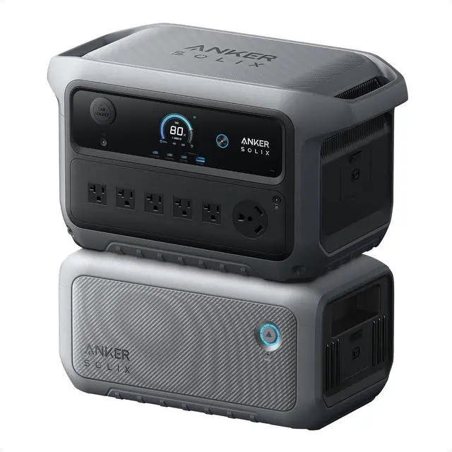 Main image of SOLIX C2000 Gen 2 Portable Power Station with Expansion Battery, 2,400W (Peak 4,000W) Solar Generator, Full Charge in 58 Min, 4096wh LiFePO4 Battery for Home Backup, Power Outages, and Camping