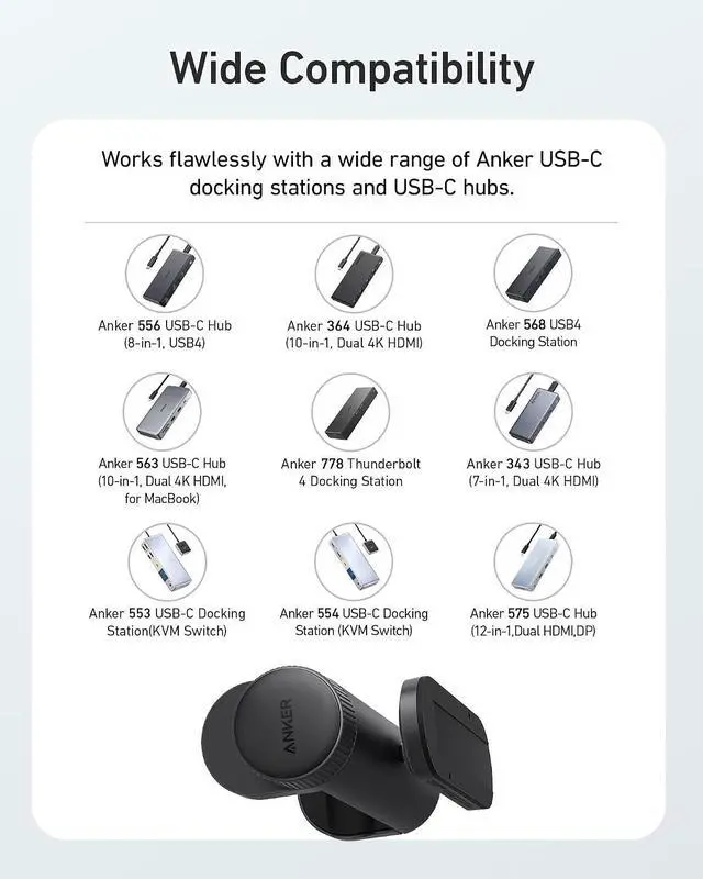 Alt view image 5 of 5 - Hub Mounting Kit with Adjustable Design, Compatible with Anker USB-C Hubs, USB4 Docking Stations, Thunderbolt 4 Docking Stations, and More