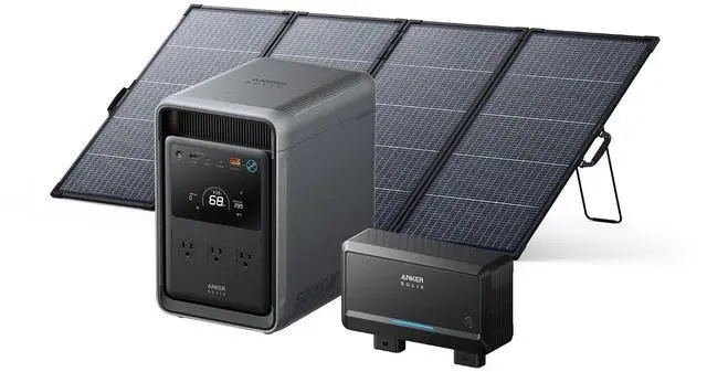 Main image of SOLIX S2000 Portable Power Station with Alternator Charger and 400W Solar Panel, 1,500W Solar Generator, 35-Hour Fridge Backup, 2,010Wh LFP Battery for Home Backup, RVs and Gas Vehicles