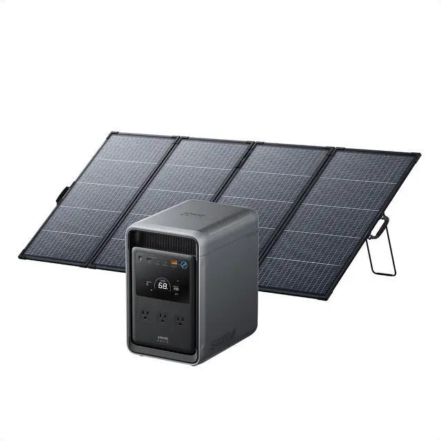 Main image of SOLIX S2000 Portable Power Station with 400W Bifacial Solar Panel, 1,500W (3,000W Peak) Solar Generator, Up to 35-Hour Fridge Backup, 2,010Wh LFP Battery for Power Outages, and Camping