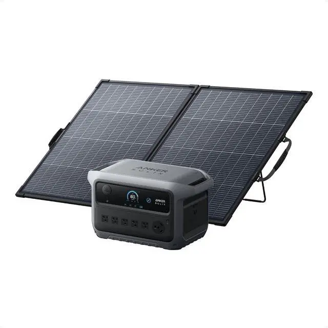 Main image of SOLIX C2000 Gen 2 Portable Power Station with 200W Bifacial Solar Panel, 2,400W (Peak 4,000W) Solar Generator, Full Charge in 58 Min, 2,048Wh LiFePO4 Battery for Power Outages and Camping