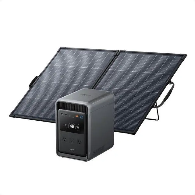 Main image of SOLIX S2000 Portable Power Station with 200W Bifacial Solar Panel, 1,500W Solar Generator, Up to 35-Hour Fridge Backup, 2,010Wh LFP Battery for Home Backup, Power Outages, and Camping