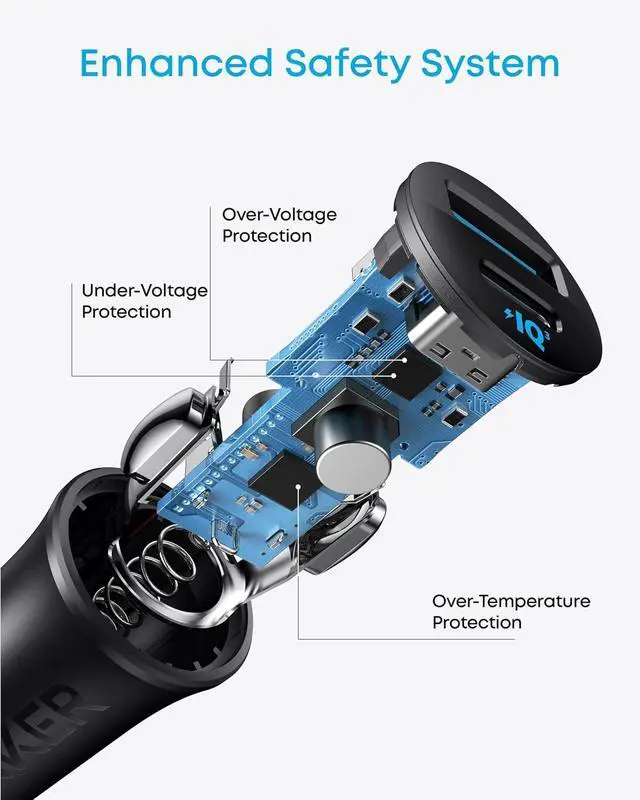 Alt view image 6 of 7 - USB-C Car Charger, 2-Pack 30W 2-Port Type-C Car Adapter, Cigarette Lighter Adapter with Power IQ 3.0, for iPhone 17/16/15/14 Series, Samsung Galaxy S25/S24/S23/S22/S21 Series, iPad Pro, AirPods