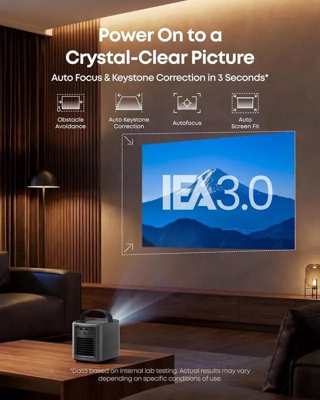 Alt view image 5 of 7 - NEBULA Mars 3 Air GTV Projector - Netflix Officially Licensed, 400 ANSI-Lumen Brightness, Native 1080P, Dolby Digital Sound,150-Inch Picture, Built-In Battery for 2.5 Hours of Playtime Anywhere.