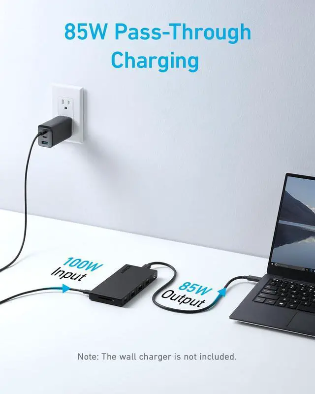 Alt view image 6 of 7 - USB C Hub (10-in-1) Dual Monitor with 4K HDMI Max 100W Power Delivery Dual 4K HDMI Ports 4 USB-A/USB-C Data Ports Ethernet and SD Card Reader for Laptop ThinkPad and More