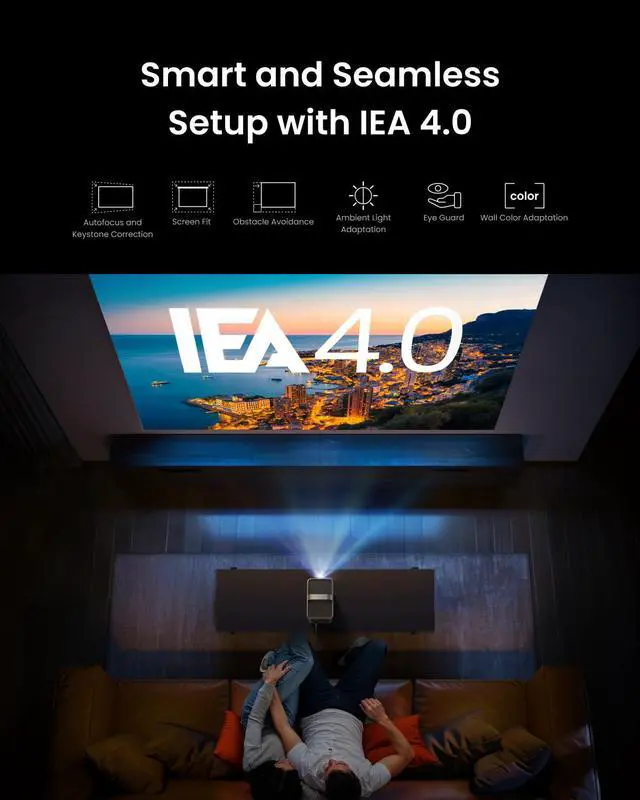 Alt view image 6 of 7 - NEBULA Cosmos 4K SE Smart Projector, Nebulamaster, High-Brightness with Dolby Vision, 200" Screen, 1800 ANSI Lumens, HybridBeam, Enhanced Image Quality, GTV, Portable, for Gaming, Home, and Office Use