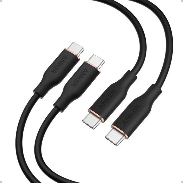 Main image of USB C Cable Type C Fast Charging Flow Cord for iPhone 1716/15 Series MacBook Pro 2020 and More (USB 2.0 240W 2 Pack Black 3FT)
