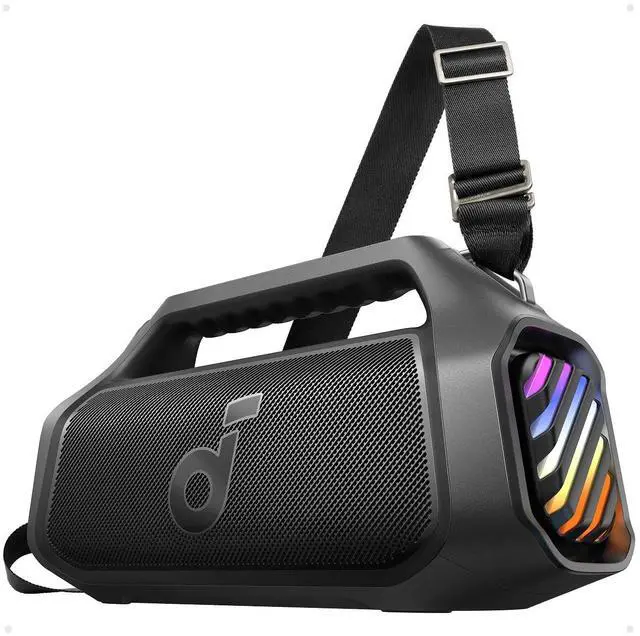 Main image of Boom 2 Plus Portable Speaker By Anker, 140W, 2+2 Channel, BassUp 2.0, 20H Playtime, Fast Charge, IPX7 Waterproof, RGB Lights, Power Bank, Bluetooth 5.3, Outdoor Speakers, Camping, Beach