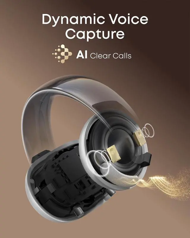 Alt view image 7 of 7 - AeroClip by Anker, Open-Ear Earbuds, Clip-On Headphones, Adaptive Comfort, Clear Calls with 4 Mics and AI, Stable Fit, 12mm Drivers for Powerful Bass, Hi-Res, Open-Ring Design