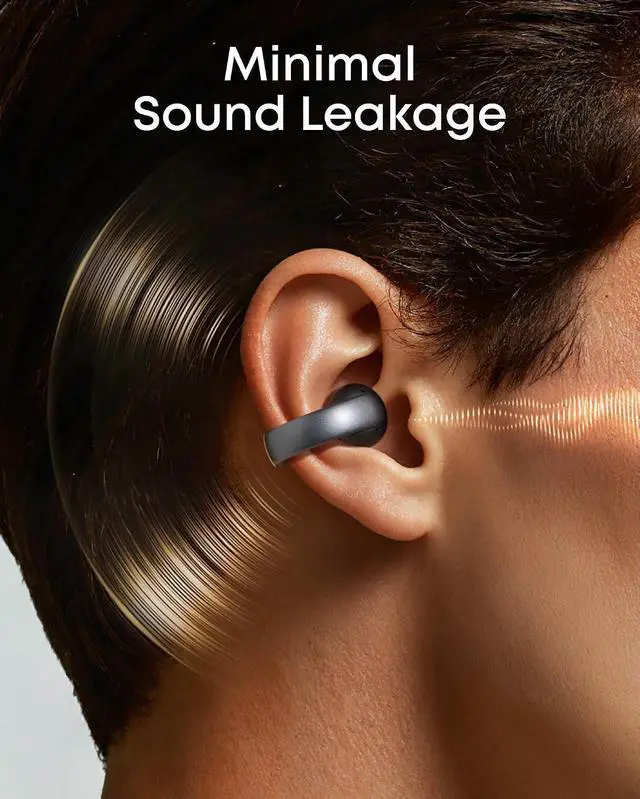 Alt view image 6 of 7 - Soundcore AeroClip by Anker, Open-Ear Earbuds, Clip-On Headphones, Adaptive Comfort, Clear Calls with 4 Mics and AI, Stable Fit, 12mm Drivers for Powerful Bass, Hi-Res, Open-Ring Design