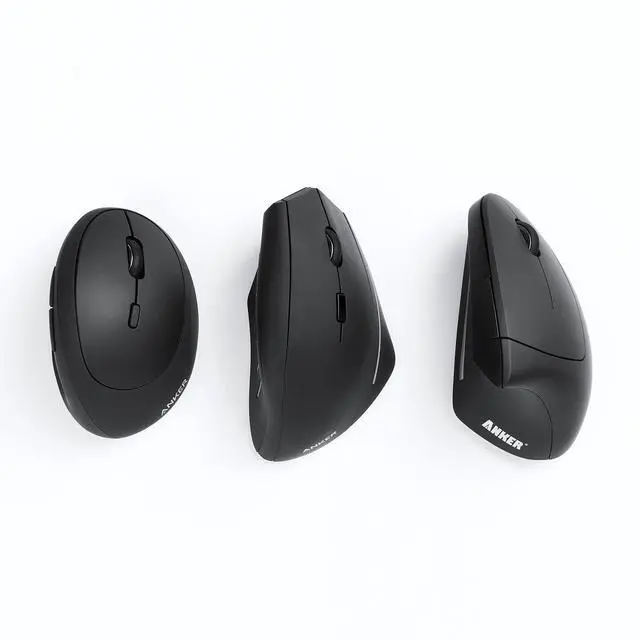 Alt view image 4 of 4 - USB Wired Vertical Mouse, Ergonomic Design Mouse for Computer and Laptop, 5 Buttons, 1000/1600 DPI, Optical Technology, USB Corded - Black