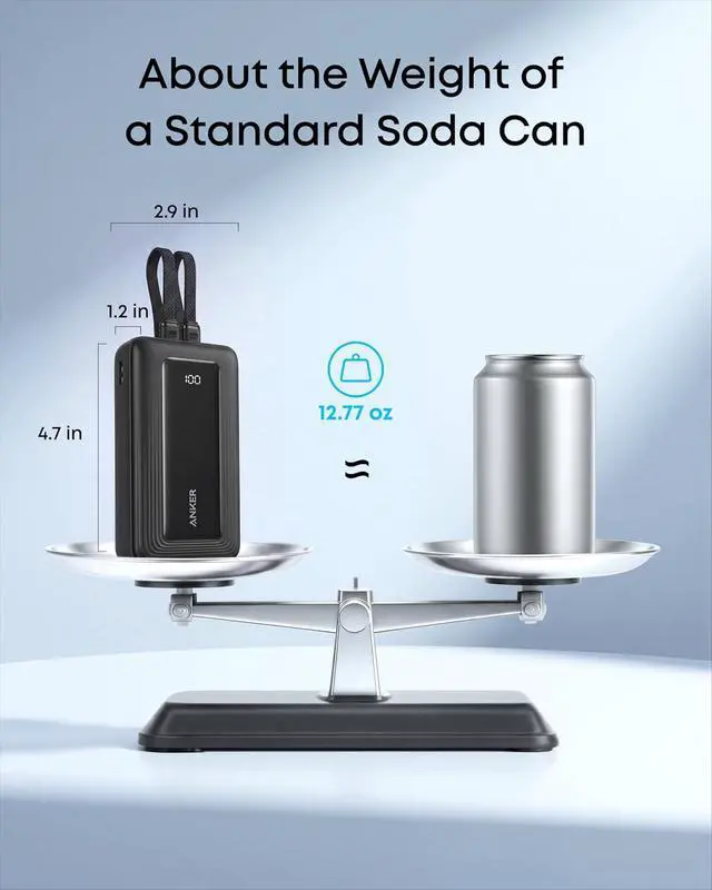 Alt view image 7 of 7 - Power Bank, 20,000mAh 30W Max Fast Portable Charger with Built-in USB-C and MFi Certified Lightning Cables, USB-C&A, Battery Pack for iPhone 17/16/15/14 Series, MacBook, Galaxy