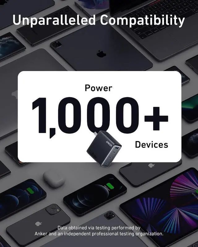 Alt view image 6 of 6 - 150W Max USB C Charger Block, 4-Port Compact Foldable GaN Charger for MacBook Pro/Air, iPhone 17/16 and More Series, Dell and More