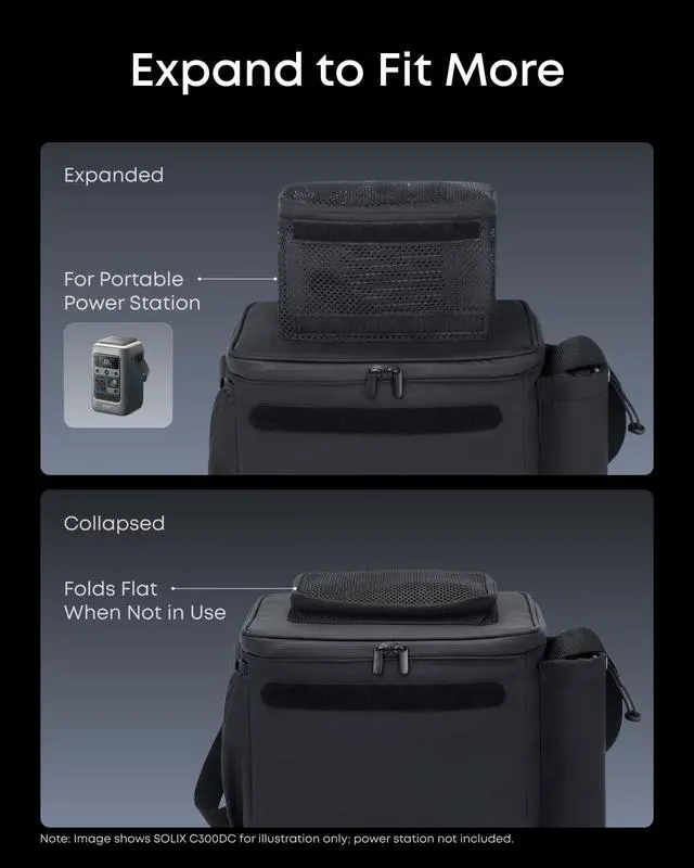 Alt view image 4 of 7 - Nebula Portable Carry Bag for P1&P1i Projector, Compact and Lightweight Travel Case with Adjustable Storage, Shoulder Strap, and Durable Waterproof Polyester Fabric