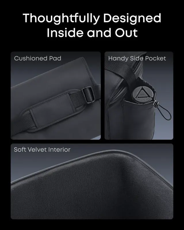 Alt view image 6 of 7 - Nebula Portable Carry Bag for P1&P1i Projector, Compact and Lightweight Travel Case with Adjustable Storage, Shoulder Strap, and Durable Waterproof Polyester Fabric