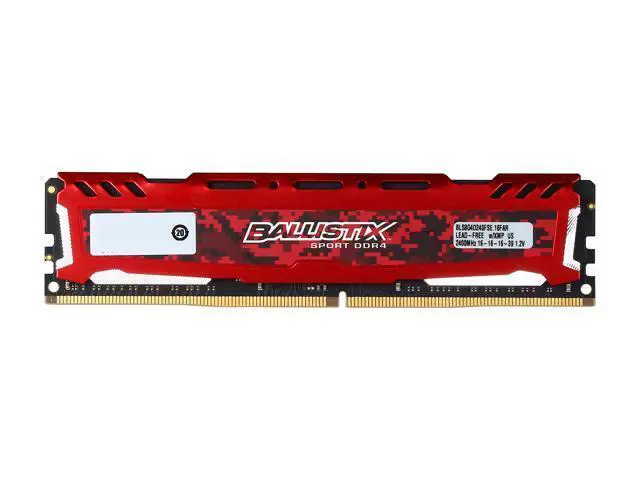 Alt view image 2 of 4 - Ballistix Sport LT 8GB DDR4 2400 (PC4 19200) Desktop Memory Model BLS8G4D240FSE