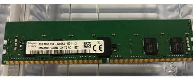 Main image of SK Hynix HMA81GR7CJR8N-XN 8GB DDR4 1RX8 PC4-3200AA ECC For server