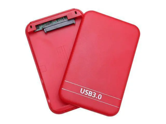 Alt view image 3 of 4 - 2.5 inch SATA to USB 3.0 HDD SSD Case SATA2 SATAII hard drive Enclosure External Hard Disk mobile Box for Windows Mac OS (Red)