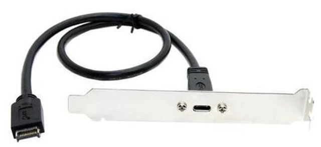 Main image of ModMyMods USB 3.1 Type-E Motherboard Front Panel Header Connector to USB-C Back Panel Extension Cable - 40cm (MOD-0283)