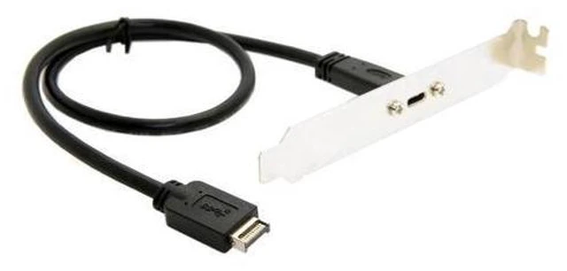 Alt view image 2 of 3 - ModMyMods USB 3.1 Type-E Motherboard Front Panel Header Connector to USB-C Back Panel Extension Cable - 40cm (MOD-0283)