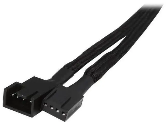 Main image of Silverstone All Black Sleeved PWM Fan Power Extension Cable (CPF03)