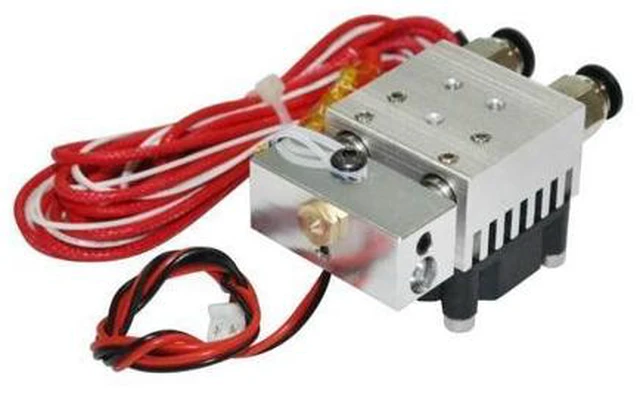 Alt view image 4 of 6 - 2 in 1 Out Extruder 12V/24V 40W for 3D Printer 1.75mm Filament Multi-Extrusion Hotend for MK8 Extruder Accessory(24V)