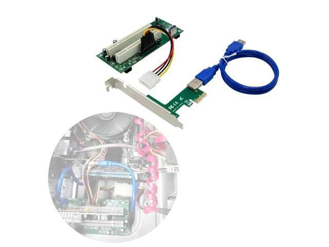 Alt view image 3 of 6 - PCI-Express To PCI Adapter Card Pcie To Pci Slot Expansion Card with 15 Pin SATA Power Cable Connector For PC(as shown)