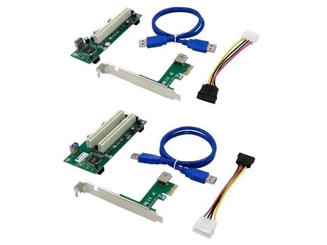 Alt view image 2 of 6 - PCI-Express To PCI Adapter Card Pcie To Pci Slot Expansion Card with 15 Pin SATA Power Cable Connector For PC(as shown)