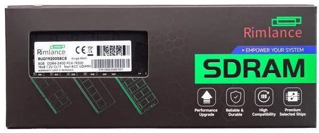 Main image of Rimlance 8GB (1X8GB) 1.2V DDR4 2400MHZ PC4-19200 UDIMM 1RX8