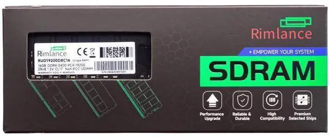 Main image of RIMLANCE Ram 16GB DDR4-2400 (PC4 19200) desktop memory