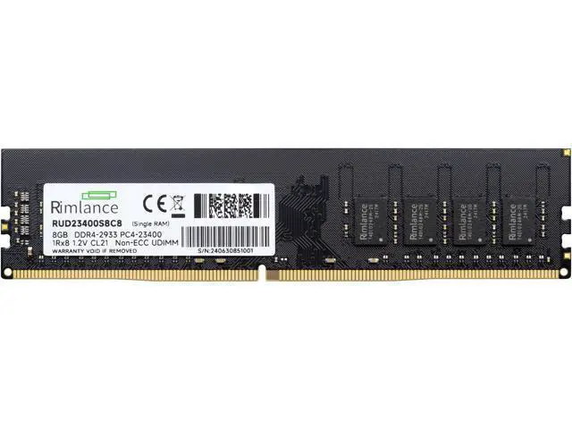 Alt view image 2 of 6 - Rimlance 8GB (1X8GB) 1.2V DDR4 2833MHZ PC4-23400 UDIMM 1RX8