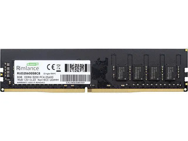 Alt view image 2 of 6 - Rimlance 8GB (1X8GB) 1.2V DDR4 3200MHZ PC4-25600 UDIMM 1RX8