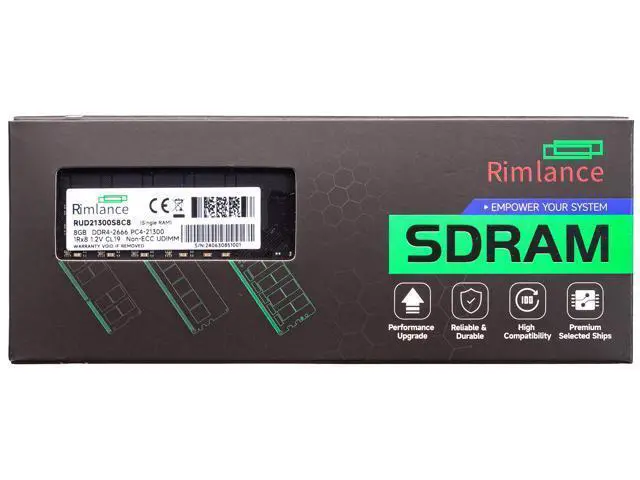 Alt view image 7 of 7 - Rimlance 8GB (1X8GB) 1.2V DDR4 2666MHZ PC4-21300 UDIMM 1RX8