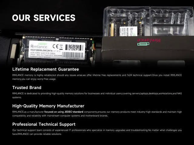Alt view image 7 of 7 - Rimlance 16GB (2X8GB) 1.35V DDR3 1600MHZ PC3-12800 SODIMM 2RX8