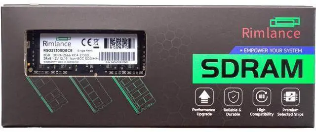 Main image of Rimlance 8GB (1X8GB) 1.2V DDR4 2666MHZ PC4-21300 SODIMM 2RX8