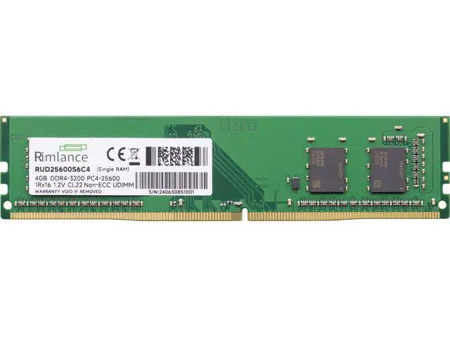 Alt view image 2 of 6 - Rimlance 4GB (1X4GB) 1.2V DDR4 2666MHZ PC4-21300 UDIMM 1RX16