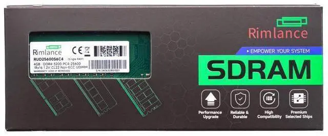 Main image of Rimlance 4GB (1X4GB) 1.2V DDR4 2666MHZ PC4-21300 UDIMM 1RX16
