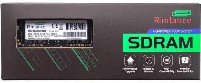 Main image of Rimlance 8GB (1X8GB) 1.2V DDR4 2833MHZ PC4-23400 SODIMM 2RX8