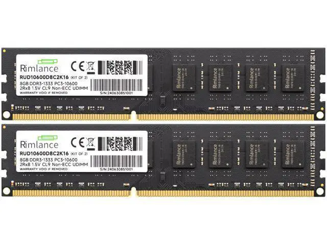 Alt view image 2 of 7 - Rimlance 16GB (2X8GB) 1.5V DDR3 1333MHZ PC3-10600 UDIMM 2RX8